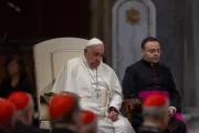 Papa Francisco ontem (6) na oração do rosário pela paz na Terra Santa.