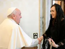 Papa Francisco recebe a vice-presidente da Argentina, Victoria Villaruel, hoje (14) no Vaticano.