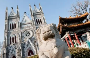 A Igreja do Salvador, também conhecida como Igreja Xishiku, no distrito Xicheng em Pequim, China.