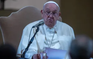 Papa Francisco hoje (5) na Pontifícia Universidade Gregoriana em Roma.