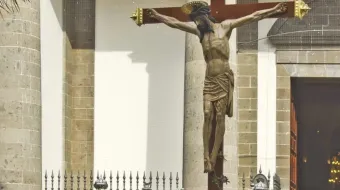 Imagem do Santo Cristo de La Laguna em Tenerife, Espanha.