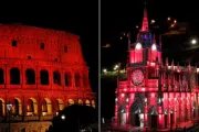 Coliseu, em Roma, e o santuário de Nossa Senhora do Rosário de Las Lajas, na Colômbia.