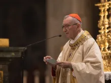 Cardeal Pietro Parolin celebra missa pela paz na Ucrânia na basílica de Santa Maria Maior, em Roma, em 17 de novembro de 2022.