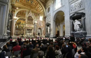 Papa Francisco fala a participantes de um curso de formação promovido pela Rota Romana na basílica de São João de Latrão, em 27 de setembro de 2018.