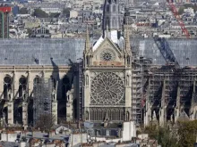 Catedral de Notre Dame de Paris, com a rosácea em destaque, em 25 de outubro de 2024.