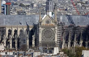 Catedral de Notre Dame de Paris, com a rosácea em destaque, em 25 de outubro de 2024.