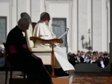 Papa Francisco em audiência geral na praça de São Pedro, no Vaticano.