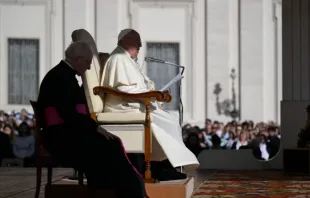 Papa Francisco em audiência geral na praça de São Pedro, no Vaticano.