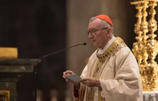 O secretário de Estado da Santa Sé, cardeal Pietro Parolin, na basílica de São Pedro, no Vaticano.