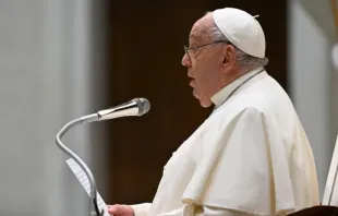 Papa Francisco em audiência geral hoje (11) no Vaticano.