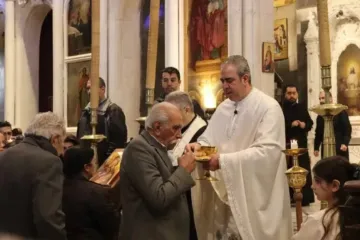 Missa na catedral Mariamita em Damasco