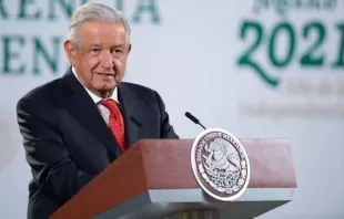 Andrés Manuel López Obrador na coletiva de imprensa em 14 de abril. Crédito: Site Oficial de Andrés Manuel López Obrador.