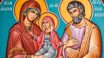 São Joaquim e sant’Ana com a Virgem Maria
