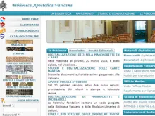 Captura da tela do site da Biblioteca Vaticana