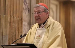 Cardeal George Pell em uma Missa em Roma em 2016.