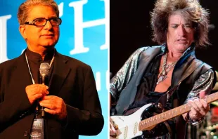 Deepak Chopra (à esquerda) e Joe Perry (à direita