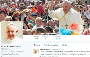 Conta de Twitter do Papa Francisco