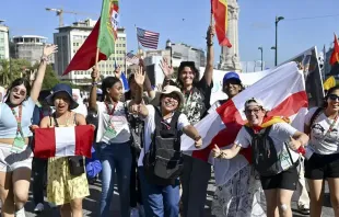 Jovens peregrinos em Lisboa