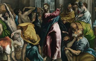 Jesus expulsa os vendedores do templo, pintura de ‘El Greco’.