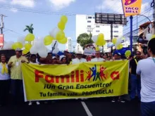 Uma imagem da Marcha pela Família do Panamá