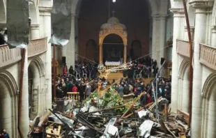 Missa de Natal em Catedral de São Elias em Alepo (Síria) 