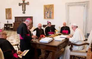 Bispos da Venezuela com o Papa Francisco.