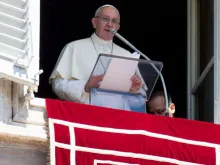 O Papa Francisco durante o Ângelus.