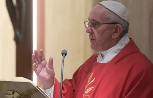 Papa Francisco durante a Missa.