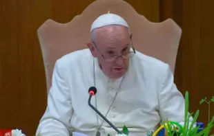 Papa Francisco na Aula Sinodal. Captura Youtube.