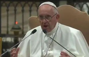 Papa Francisco na Basílica de São João de Latrão, em Roma.