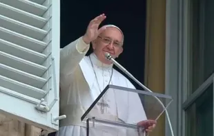 Papa Francisco no Ângelus de hoje. Captura Youtube