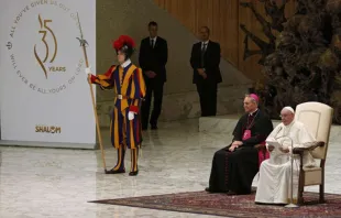 Papa Francisco durante a audiência.