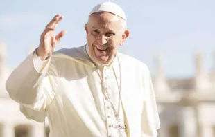 Papa Francisco na Praça de São Pedro.