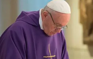 Papa Francisco durante a homilia na Casa Santa Marta.