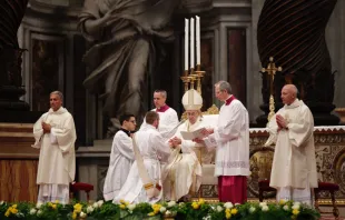 Papa durante as ordenações sacerdotais.