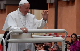 Papa saúda os peregrinos depois da oração do Ângelus em Carpi.