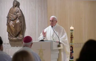 Papa Francisco na Missa em Santa Marta.