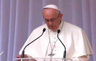 Papa Francisco no Palácio de Wavel. Captura Youtube