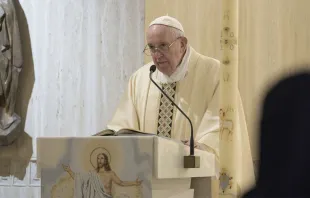 Papa Francisco na Missa da Casa Santa Marta.