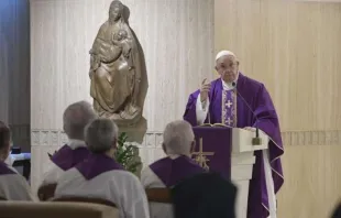 Papa Francisco na Missa na Casa Santa Marta.