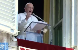 Papa Francisco na oração do Ângelus.