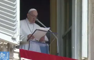 Papa Francisco na oração do Ângelus.