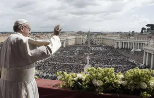 Papa Francisco em uma bênção Urbi et Orbi.