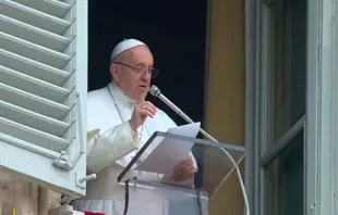 Papa Francisco preside o Ângelus de domingo. Captura Youtube