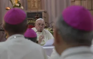 Papa Francisco com os Bispos de Madagascar.