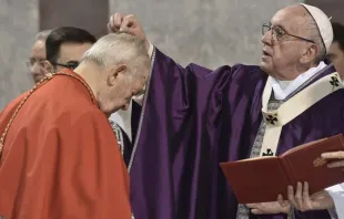 Papa Francisco na Quarta-feira de cinzas 2018.