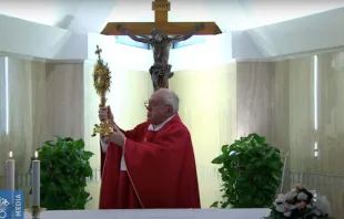 Papa Francisco na missa na Casa Santa Marta.