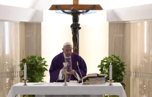 Papa Francisco na Missa na Casa Santa Marta.