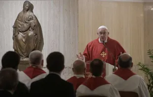 Papa Francisco na Missa na Casa Santa Marta.