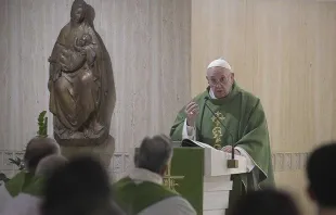 Papa Francisco na Missa na Casa Santa Marta.